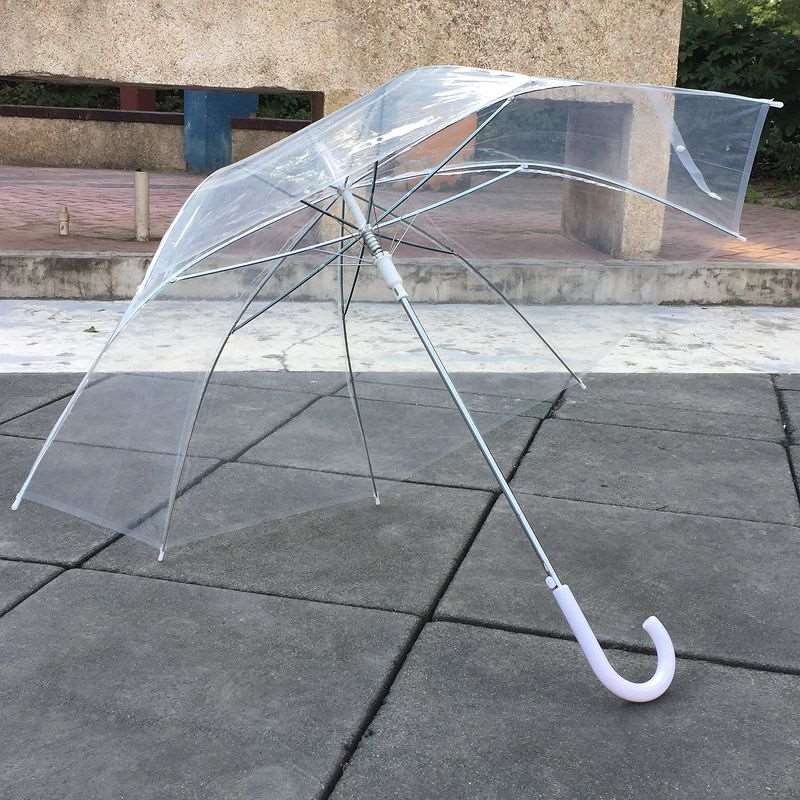 透明正品qiutong单人男女抗风雨伞长柄自动伞文艺伞