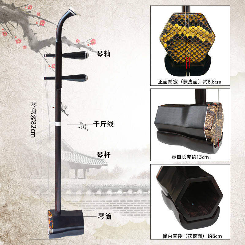 高胡苏州黄梅戏乐器专业演奏选皮听高胡