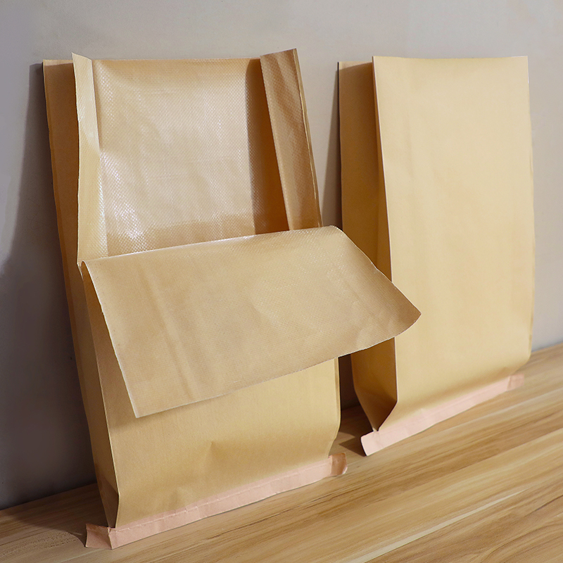 加厚牛皮纸编织袋印刷透明25kg纸塑复合塑料复膜包裹袋