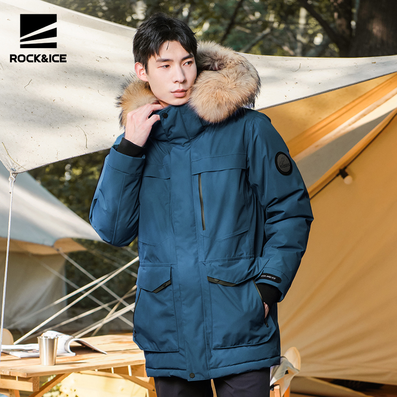 rockice户外羽绒服秋冬新款保暖防寒服工装外套加厚羽绒衣