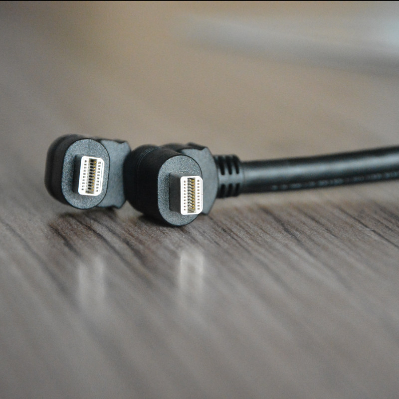 minidphdmi弯头大头母高迷你dp接口显示器连接线视频线