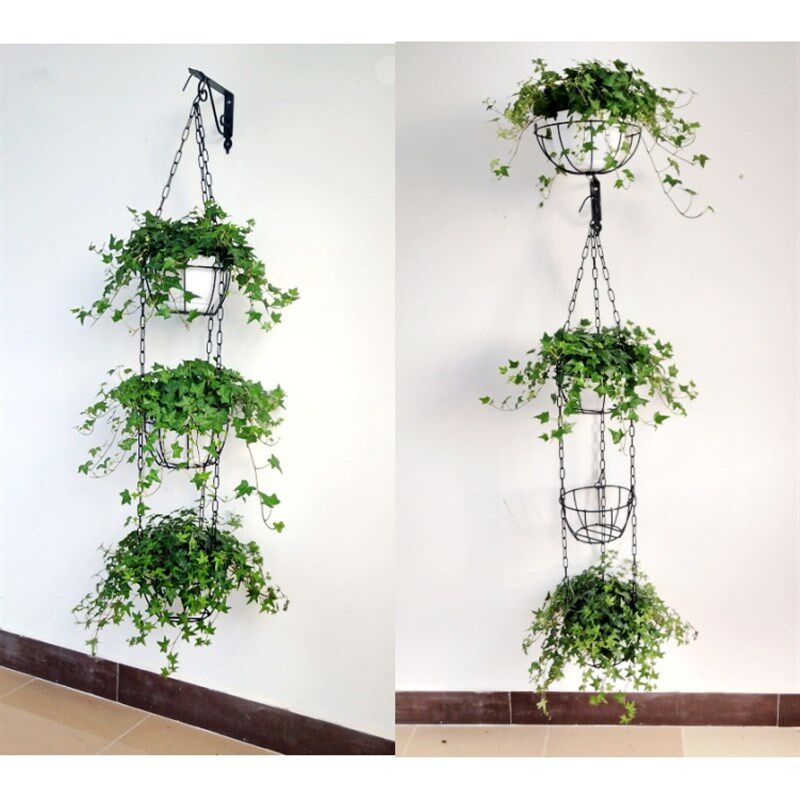 中等吊兰悬挂简约铁艺艺花盆架吊盆多肉三层花篮