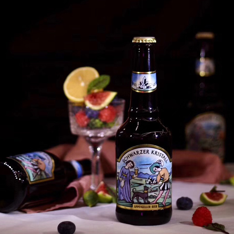 瑞士进口精酿阿彭策尔世涛黑啤酒咖啡风味330ml啤酒