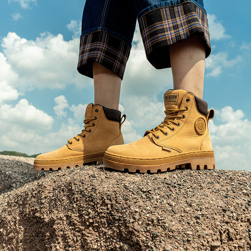 palladium帕拉丁大黄经典复古运动户外休闲鞋高帮女鞋运动休闲鞋