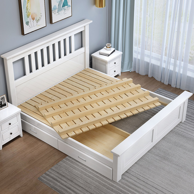 8米经济型单人床家用箱式储物1.5米实木床