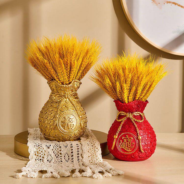 金黄开业乔迁客厅装饰麦子麦穗金麦子摆件招财装饰摆件