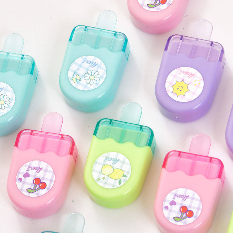 雪糕橡皮擦可爱少女卡通超萌小学生专用擦得干净橡皮