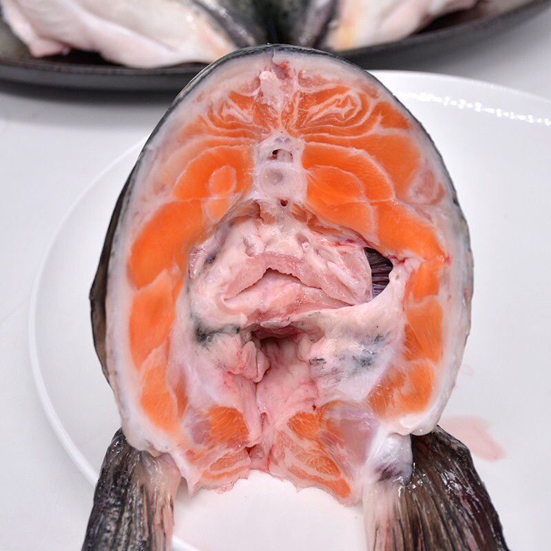 鱼头虹鳟三文三文鱼超大冰鲜海鲜水产鲜活新鲜三文鱼