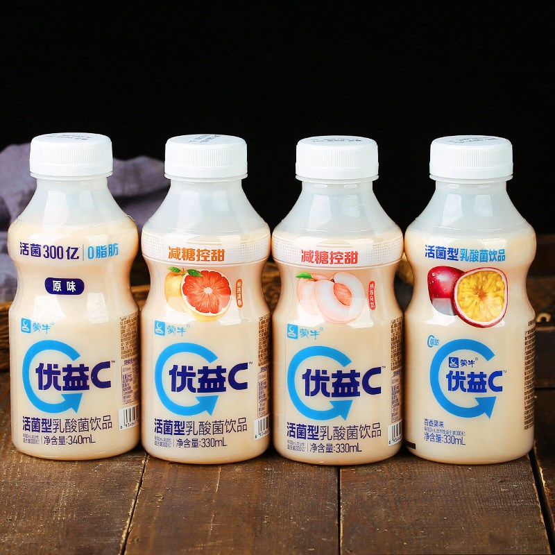 蒙牛优益c活菌型乳酸菌饮品益生菌风味发酵乳牛奶饮品24瓶装整箱