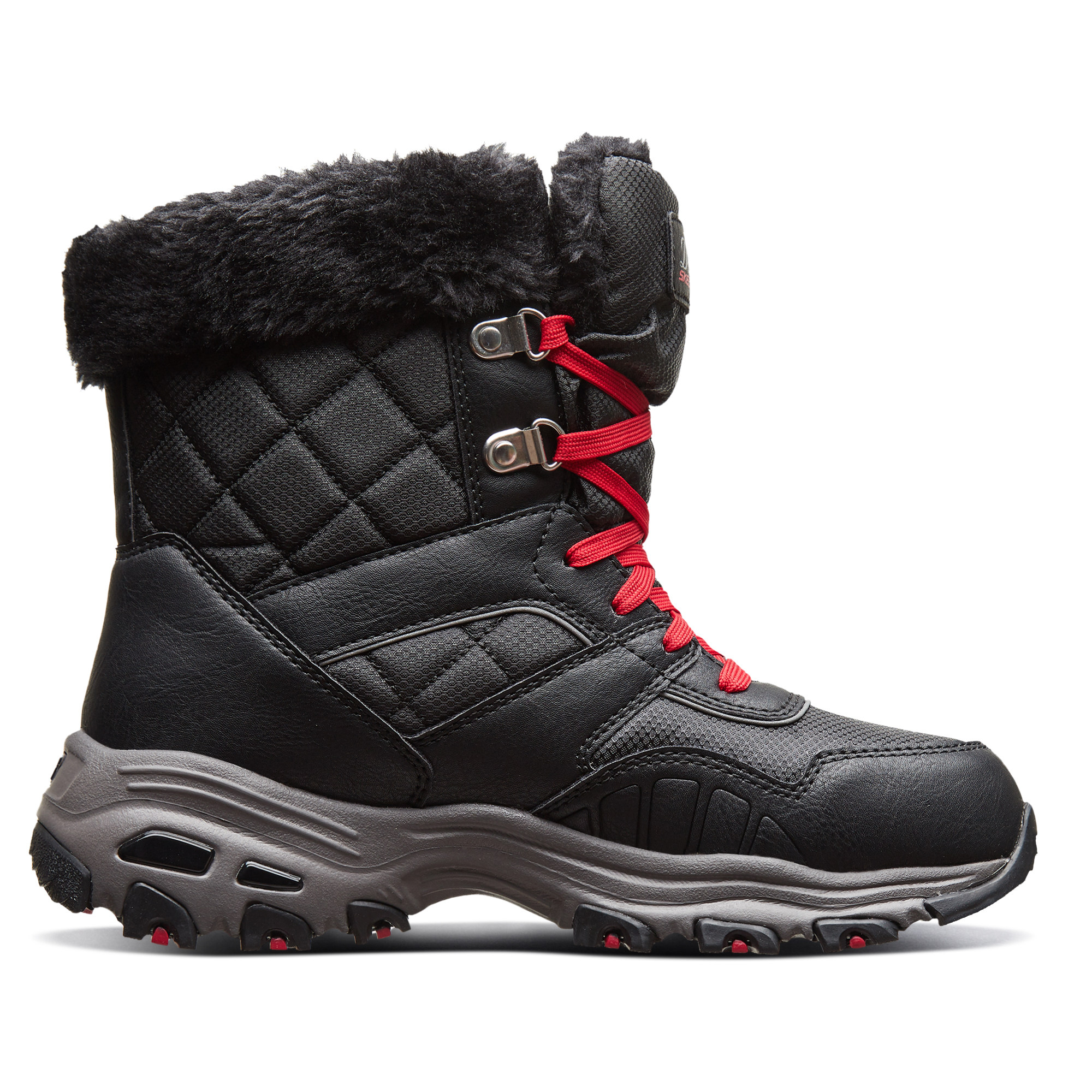 skechers斯凯奇女鞋时尚尚高休闲鞋加绒保暖暖冬防滑雪地靴