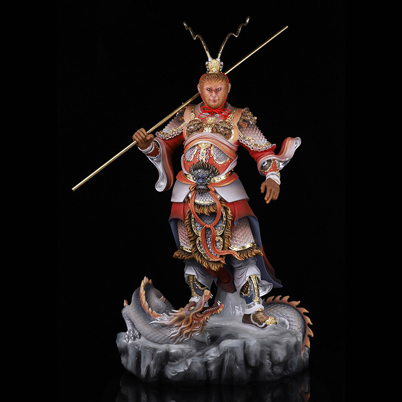 汉白玉齐天大圣孙悟空美猴王战胜佛像家用供奉玄关电视柜摆件