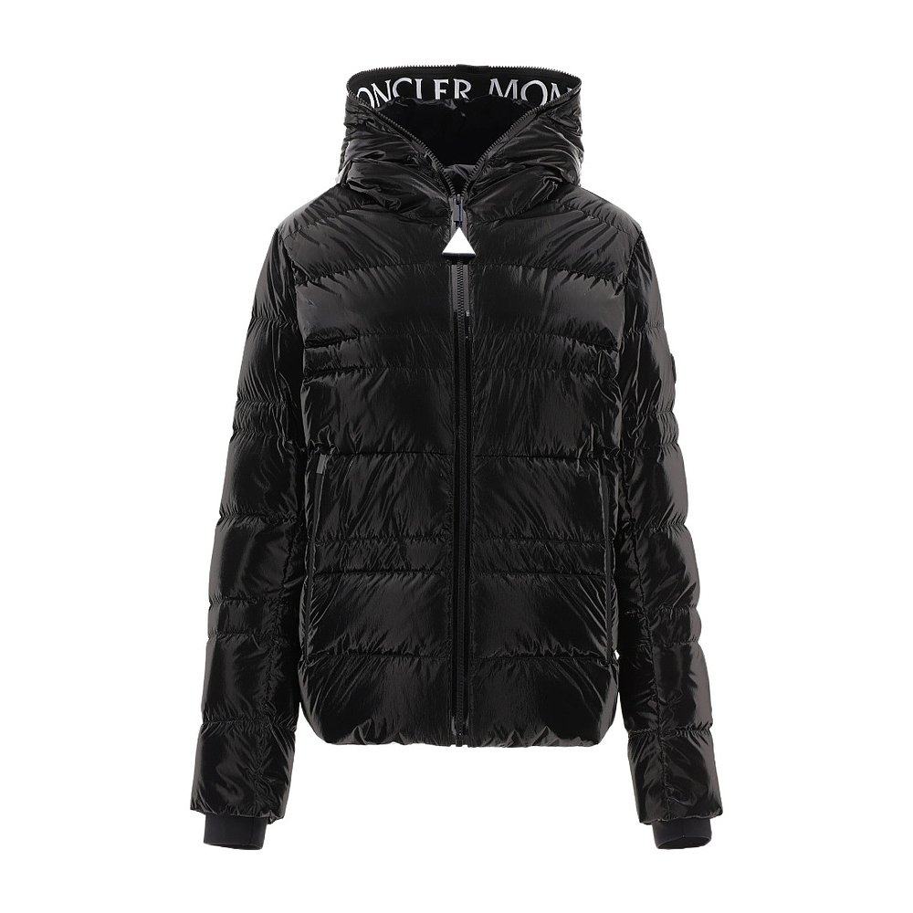 香港直邮moncler黑色徽标羽绒服tharon1a0001953a3h