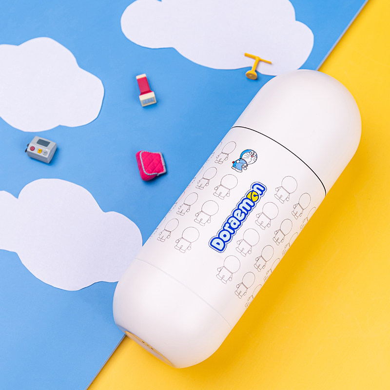 asobu哆啦a梦联名胶囊保温杯便携可爱女生高颜值水杯不锈钢杯子