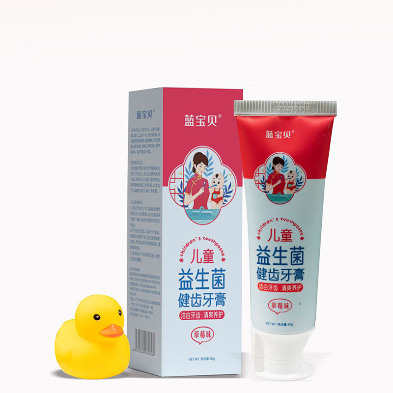 蓝宝贝水果味益生菌无氟1-6岁牙膏