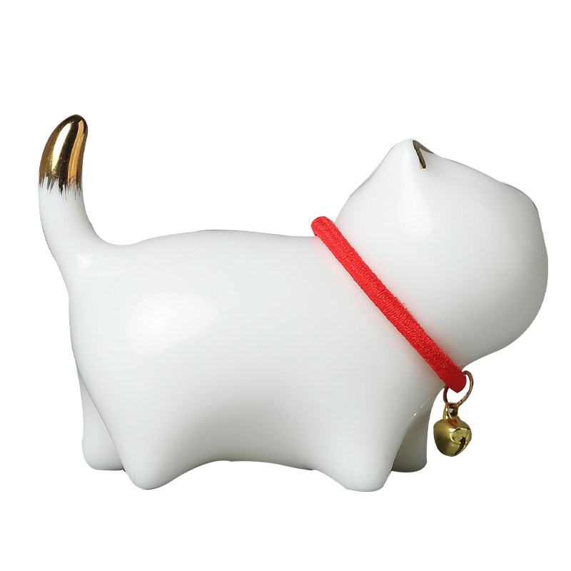 故宫北沃陶瓷猫咪摆件文创铃铛猫宫廷小猫桌面摆件