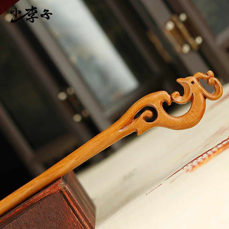 古风桃木古代发簪古典盘发复古宫廷古装头饰发饰