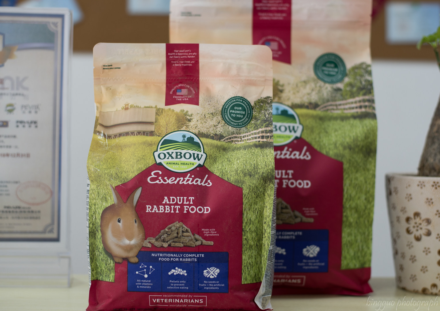 现货【全国包邮】oxbow爱宝美国进口成兔粮兔子饲料粮食 10lb