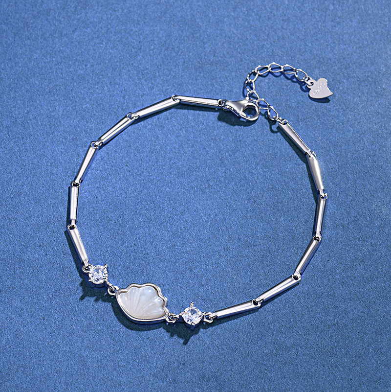 原创一贝约定s925纯银手链个性小众设计贝壳手链