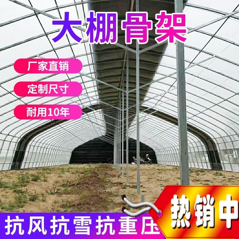 温室大棚骨架钢管农用蔬菜养殖保温庭院种植家用养鸡钢架大棚配