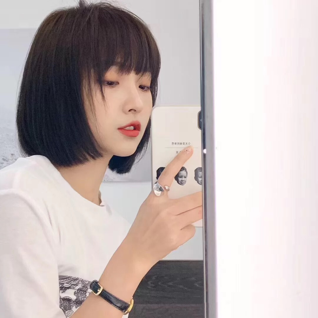 漫画刘海齐耳短发一刀切波波头日甜美假发女短日常整顶假发