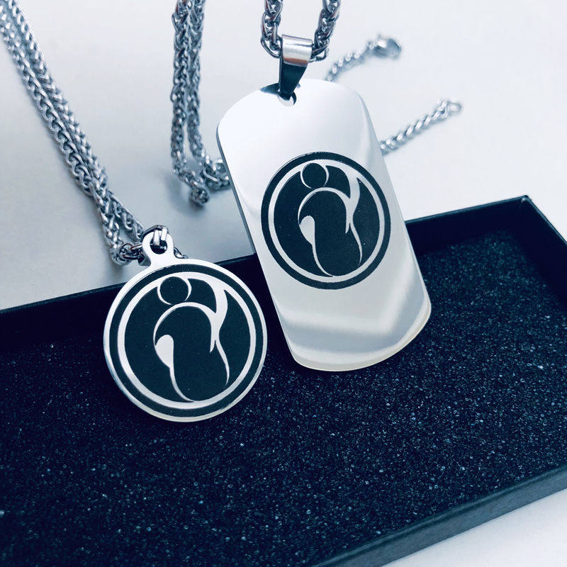 iginvictusgaming英雄联盟战队队徽项链钛钢个性激光项链