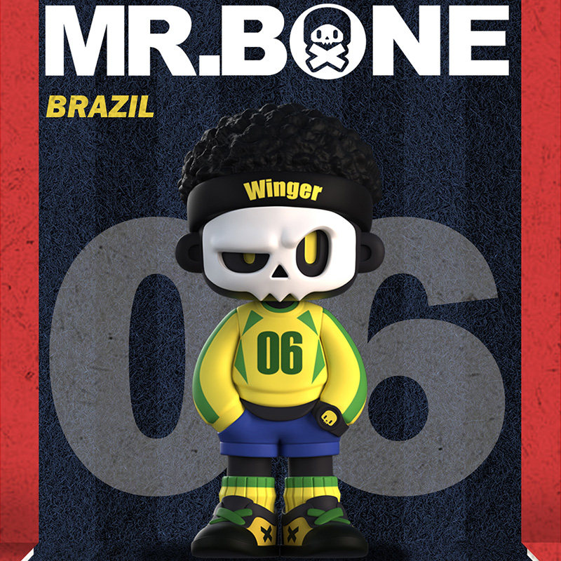 预售定金模言文化mrbone骨头先生足球明星限定礼盒艺术家手办