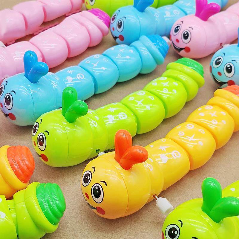 发条上弦动物毛毛虫会跑链条宝宝益智抖音网红发条玩具