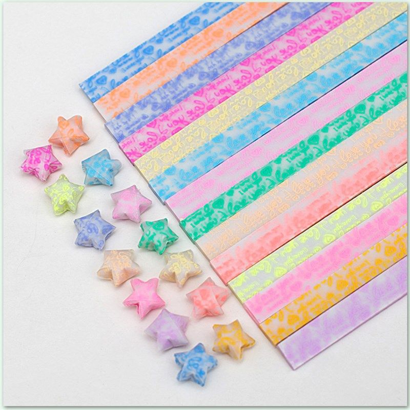 折纸星星高档夜光印花纸折幸运星条叠叠幸ins折纸