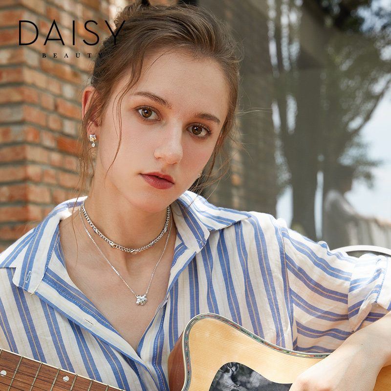 新品daisybeauty熠熠之星项链星星天然欧泊锁骨项链