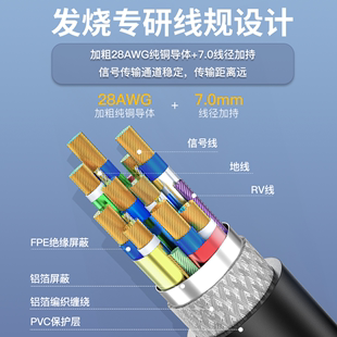 开博尔hdmi线8K高清电脑连接线电视机顶盒显示器投影仪2.0加长线