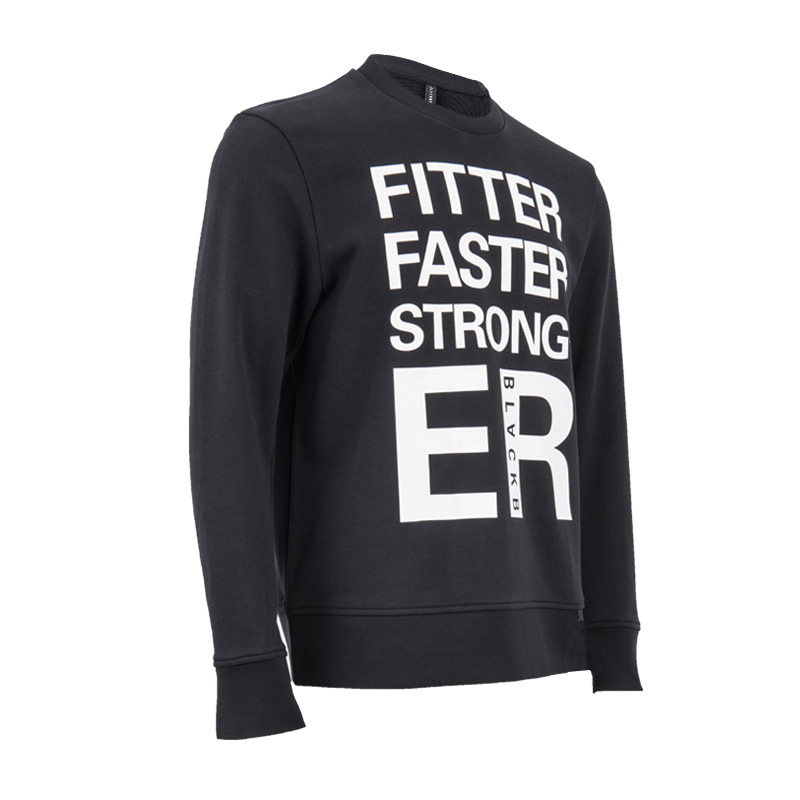 blackbarrett印花休闲男士全棉圆领套头卫衣钜惠