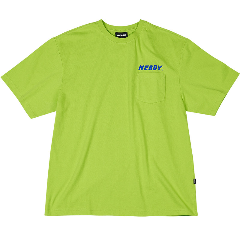 nerdy短袖潮牌情侣牛油果绿色纯棉ins超火休闲宽松圆领上衣t恤女