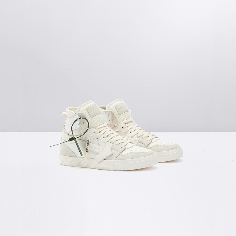 off-white 男士白色斜条纹高帮硫化运动小白鞋板鞋-off-white品牌-美