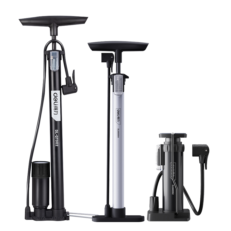 得力工具打气筒自行车电动车电瓶摩托车篮球足球通用打气筒