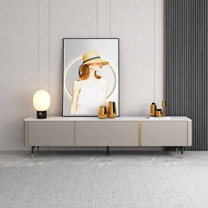 意式轻奢岩板电视柜2021年新款现代简约客厅储物柜小户电视柜