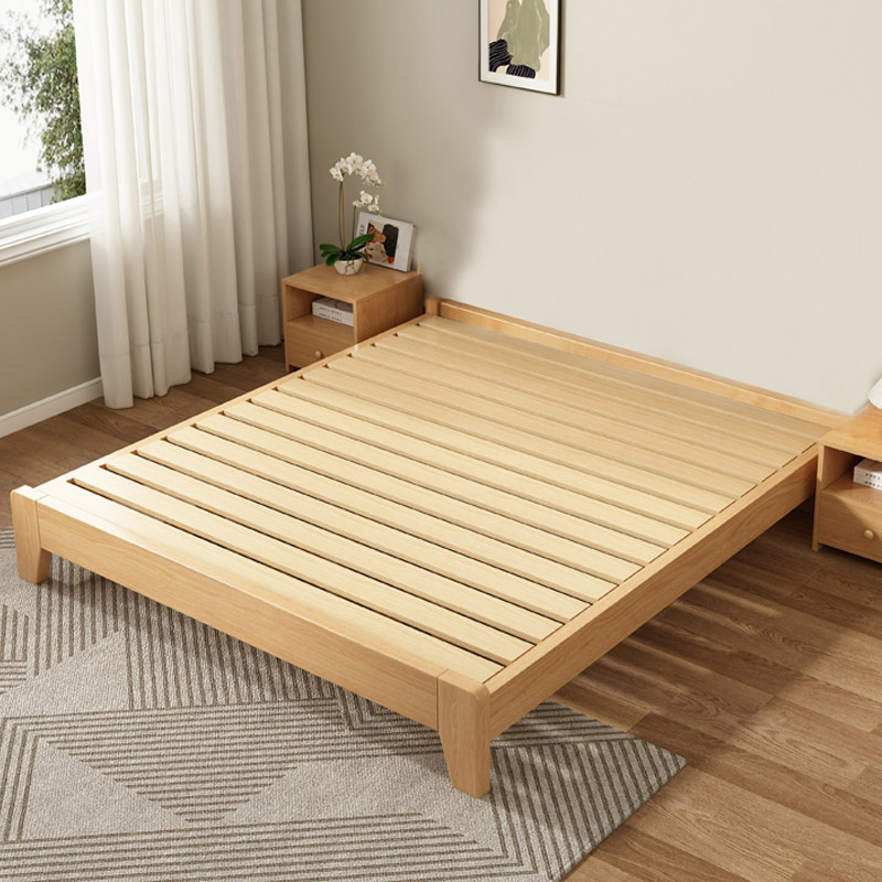 榻榻米排骨骨架现代简约出租房用实木床双人床1.2m床头实木床