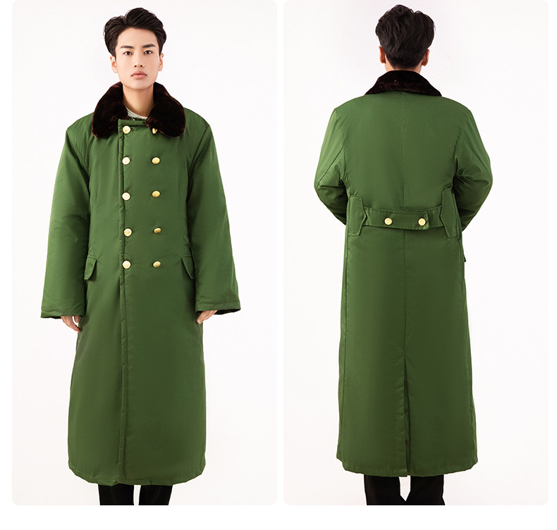 超长款加肥大码军棉大衣冬季加厚冷冻库东北防寒服军迷大衣