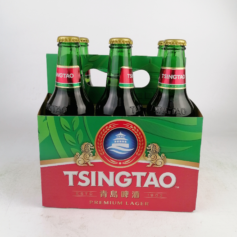 青岛啤酒双狮外销版美5度355mlx24一厂青啤产地青岛啤酒