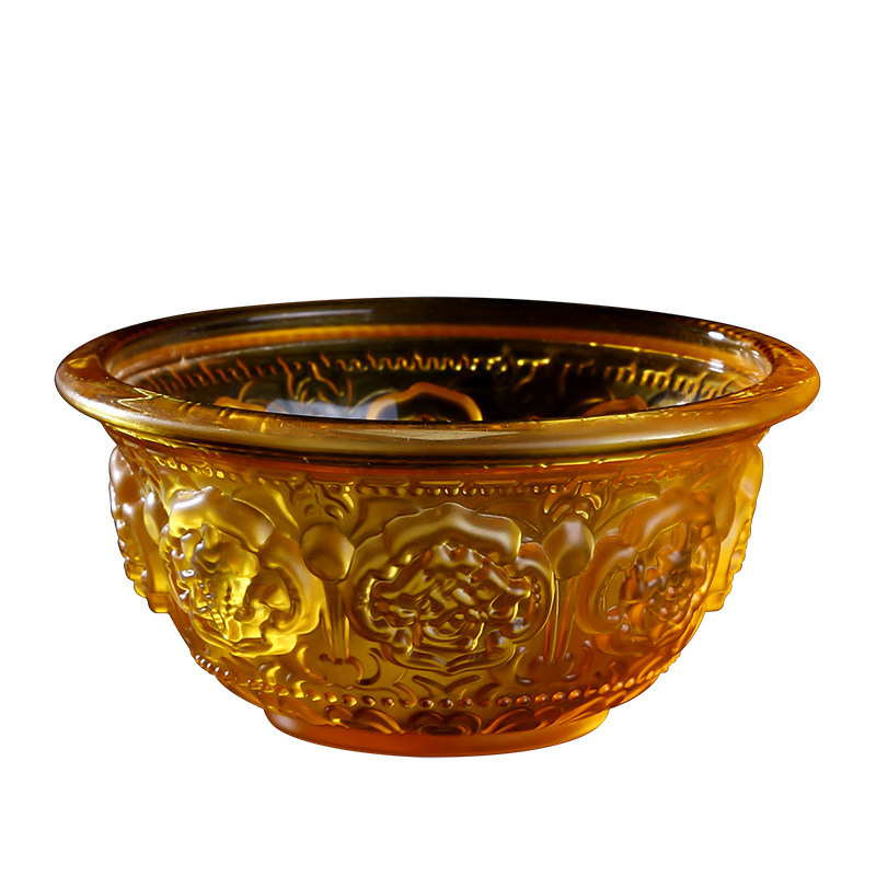 供碗八吉祥家用供奉佛前七彩供佛拜拜用的小号装饰碗