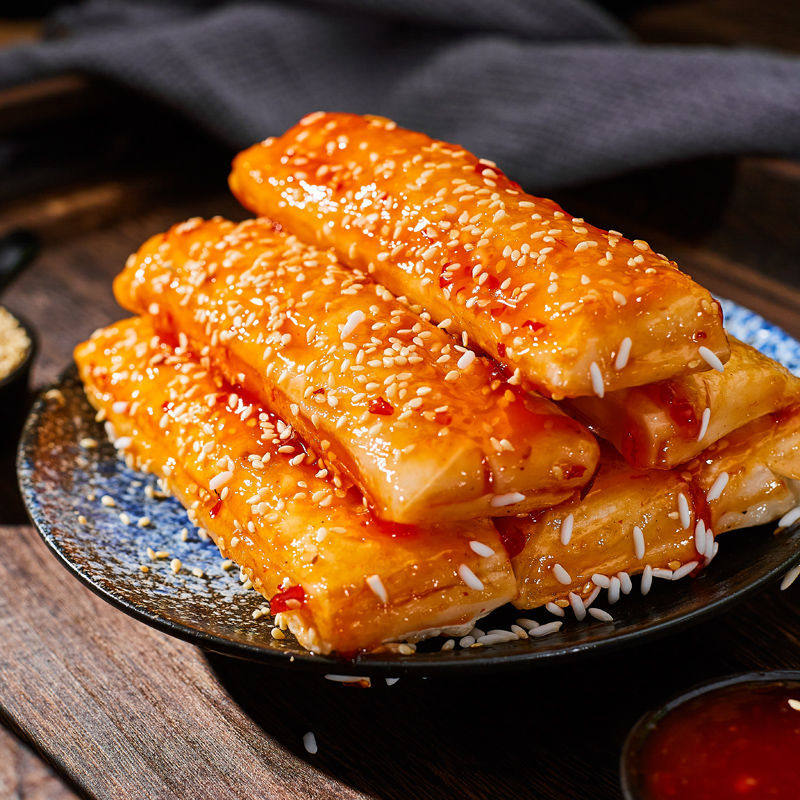 年糕网红脆皮韩式半成品煎烤商用家用甜辣辣酱年糕