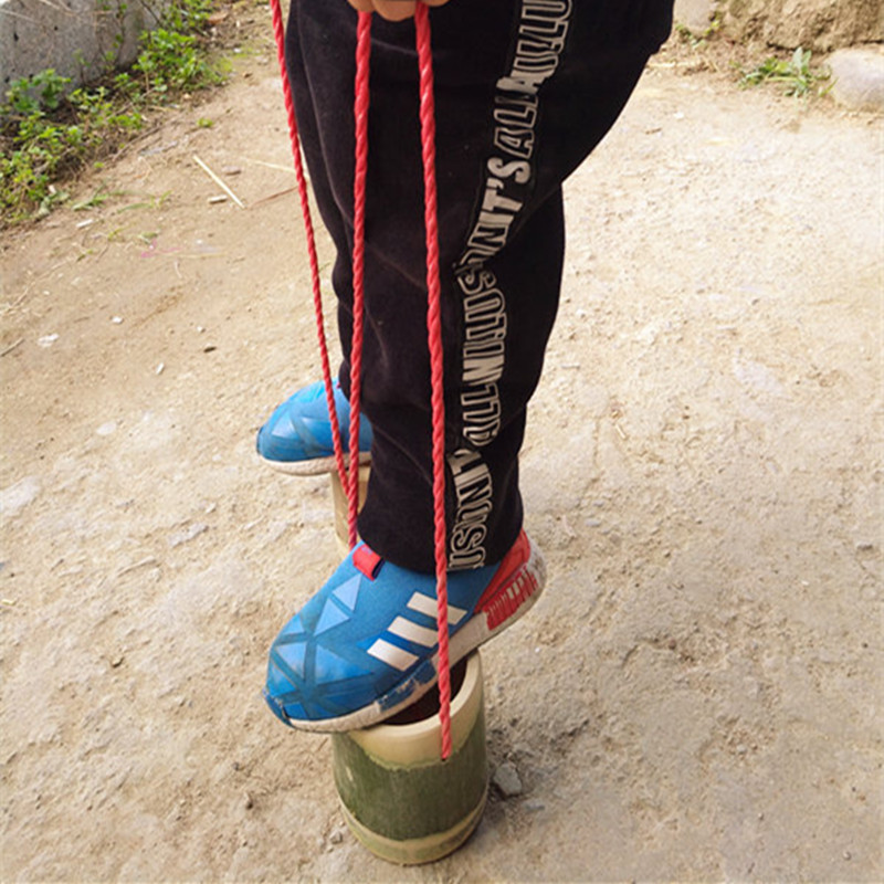 竹筒高跷玩具踩高跷高脚马竹木制品幼儿园感统平衡感统训练器材