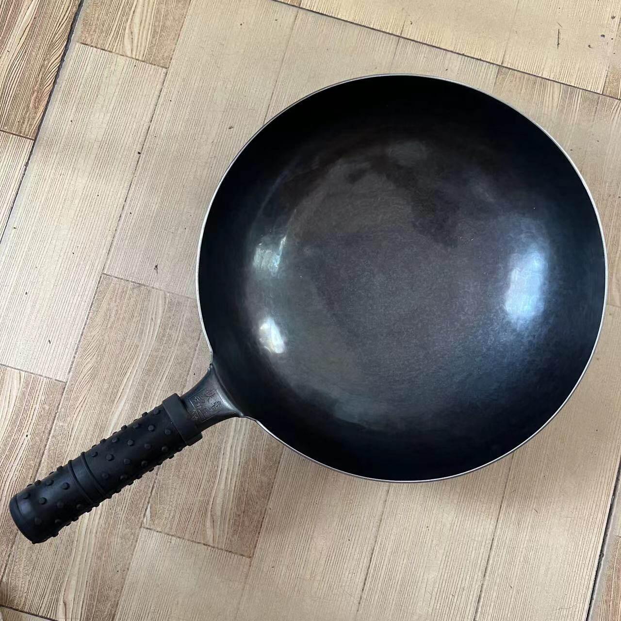 章丘铁锅官方旗舰黑锅老式不粘手工锻打涂层炒锅