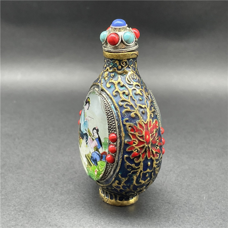 鼻烟壶新品民间特色工艺礼品礼物古玩做旧内画老式蒙古族鼻烟壶