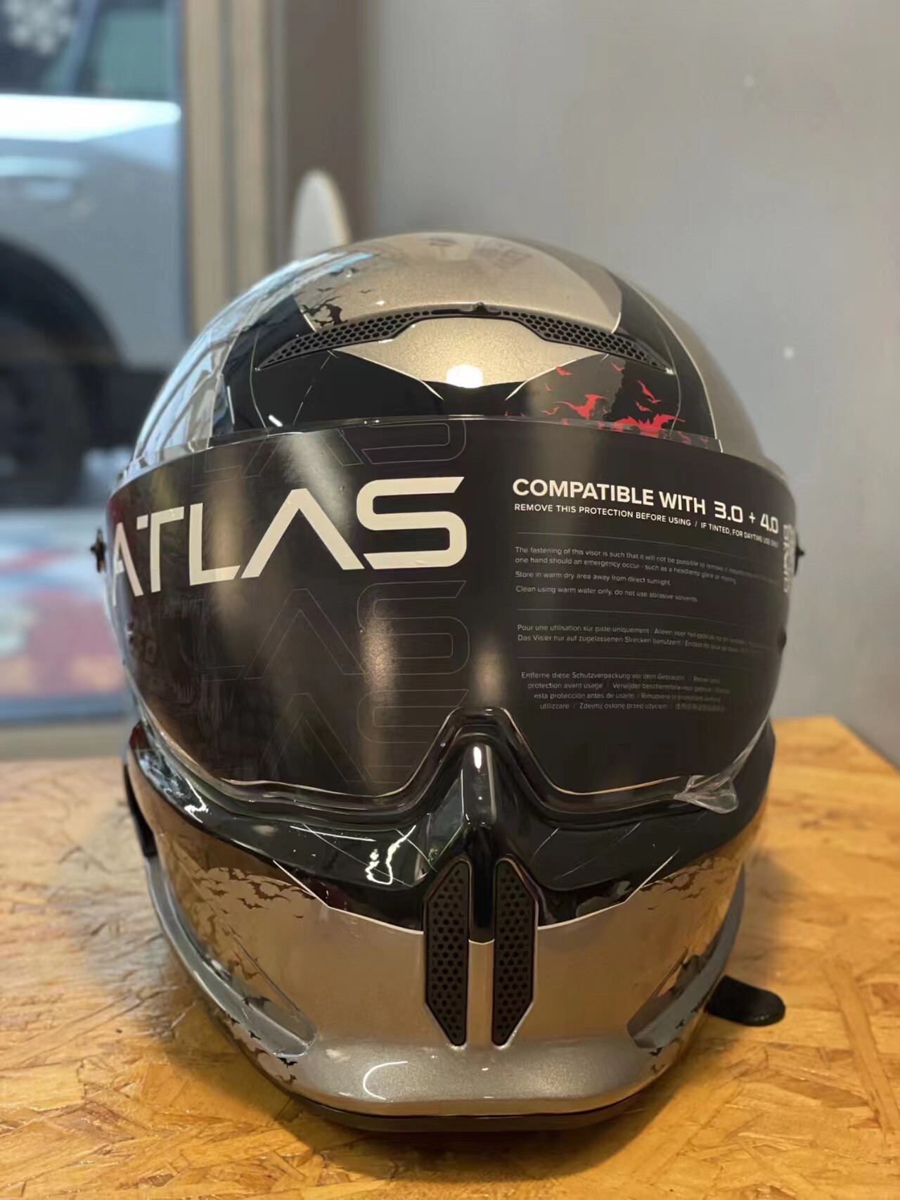 头盔罗宁英国进口rurocatlas碳纤维摩托车摩托车头盔