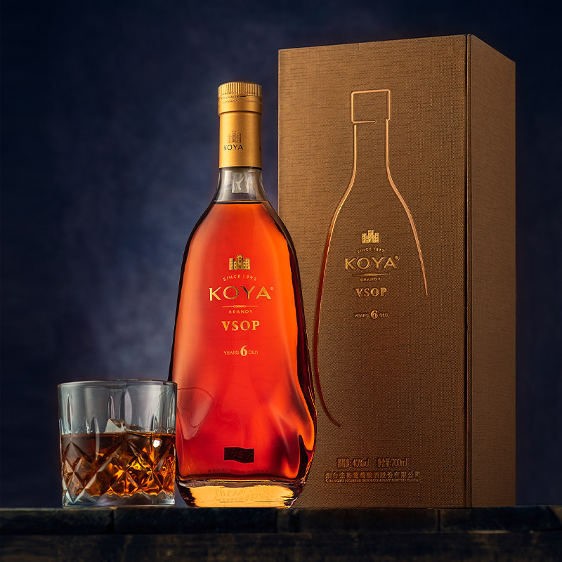 张裕可雅桶藏6年vsop白兰地 700ml单支礼盒装 洋酒蒸馏酒 含礼袋-mc