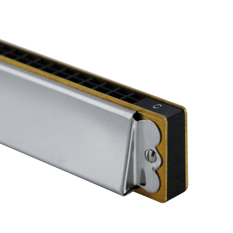 银色凯恩24孔中音口琴高级演奏手感好k2403口琴