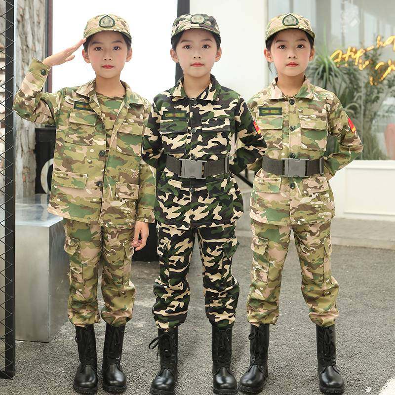 迷彩服六一儿童套装男童特种兵夏演出演出季军训练民族服装