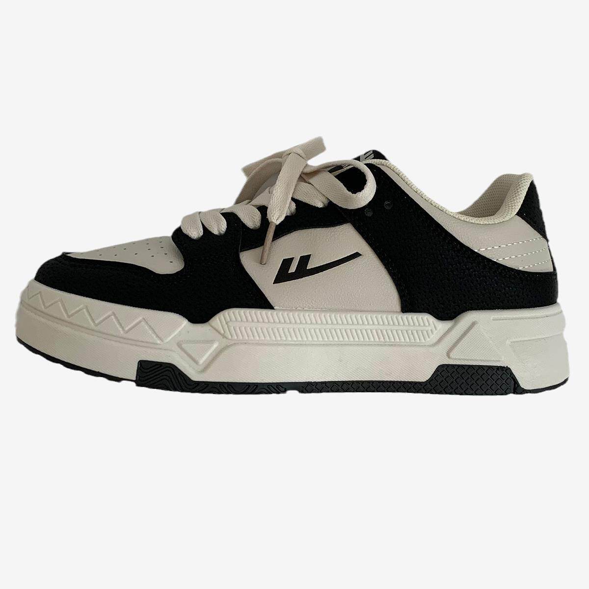 回力黑白熊猫板鞋女平底复古低帮小白鞋子女学生加绒休闲鞋