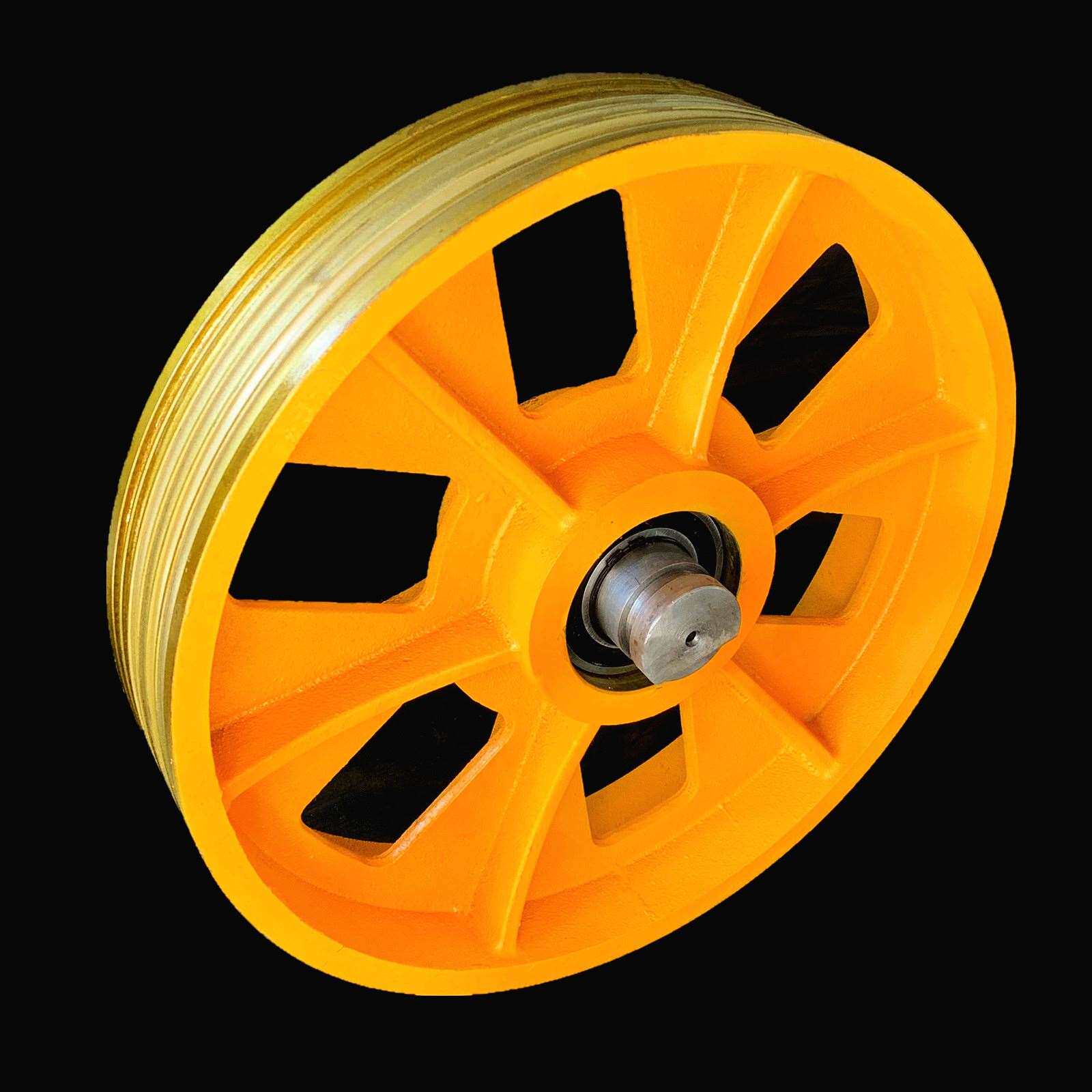 电梯巨人通力重反绳轮导向铸铁轿顶返绳轮轿底滑轮