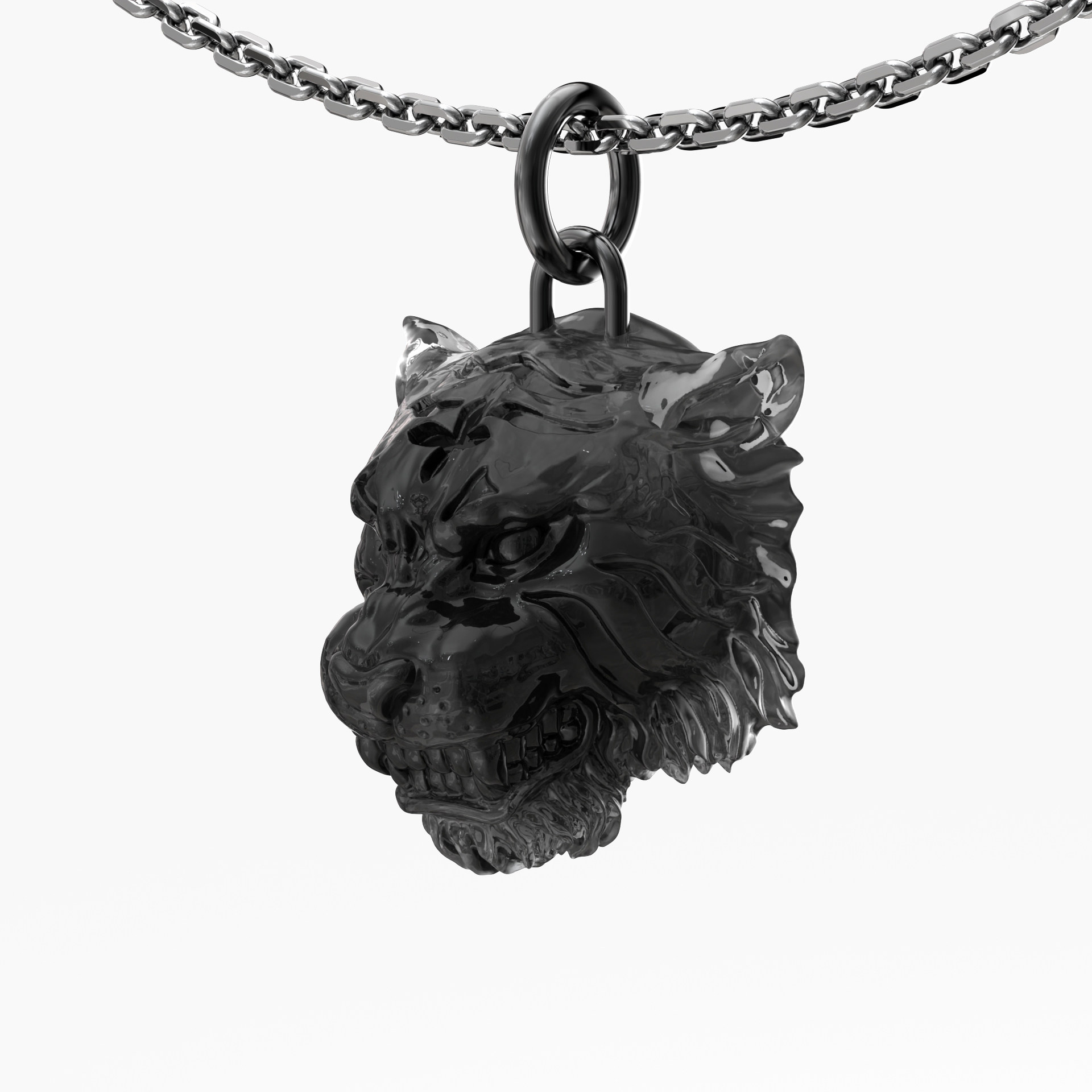 lumorii暮光夜虎头项链酷飒潮流复古时尚个性轻奢项坠